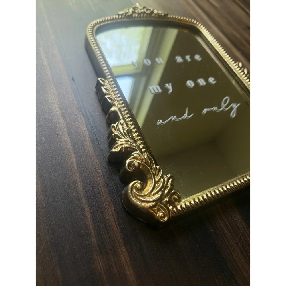 Vintage Inspired Brass Mirror Frame Wall Decor for Home Decor and Gifting